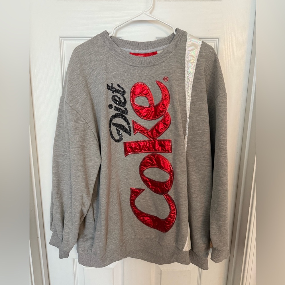 VGUC Queen of Sparkles Diet Coke Sweatshirt sz L